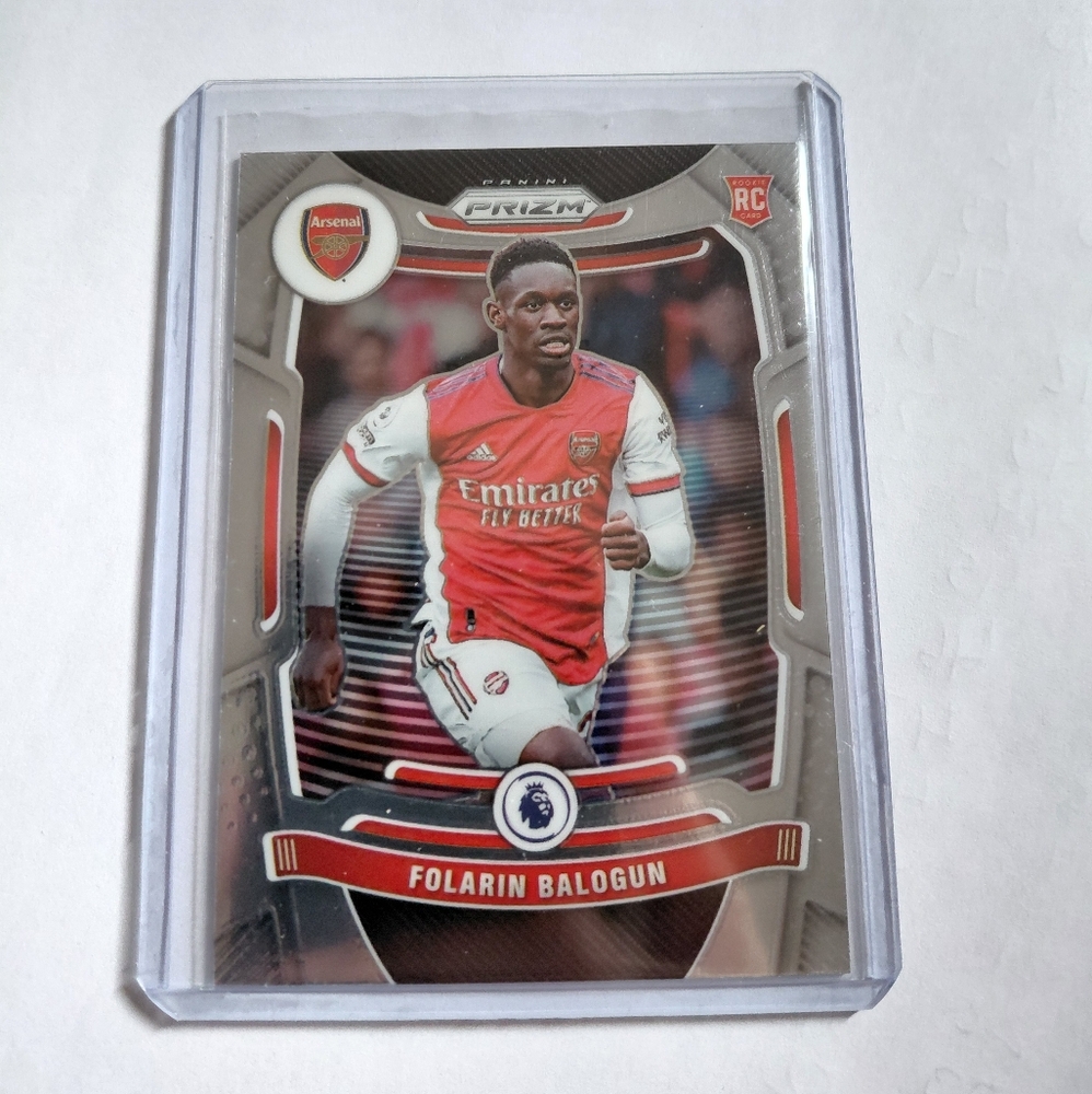 Panini Prizm Soccer Card with Red and White Jersey FOLARIN BALOGUN ROOKIE